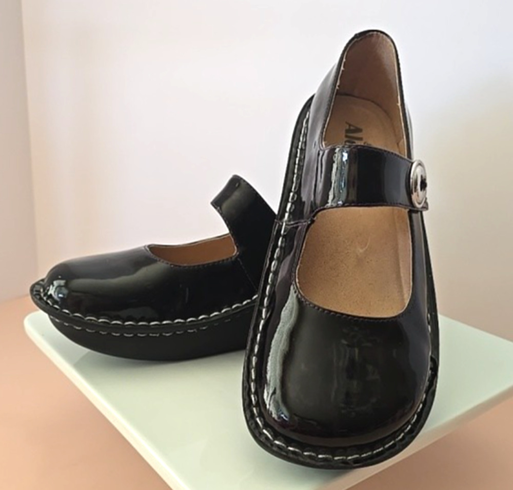 Alegria Paloma Mary Jane Shoes Size 39 US 9 Black Patent Leather Wednesday Adams